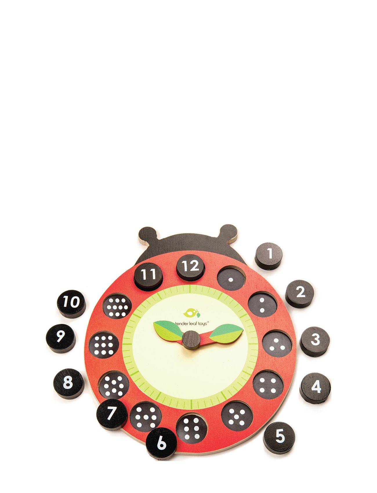 Ladybug Teaching Clock Toys Puzzles And Games Games Educational Games Multi/patterned Tender Leaf
