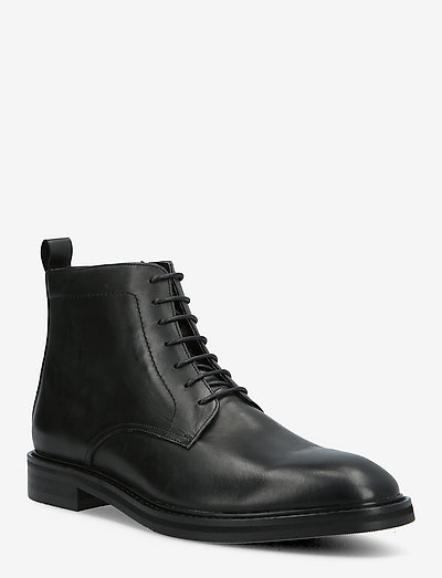 Laced plain Boot - Šņorējami zābaki - black