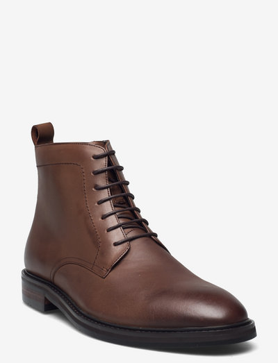 Laced plain Boot - Šņorējami zābaki - brown
