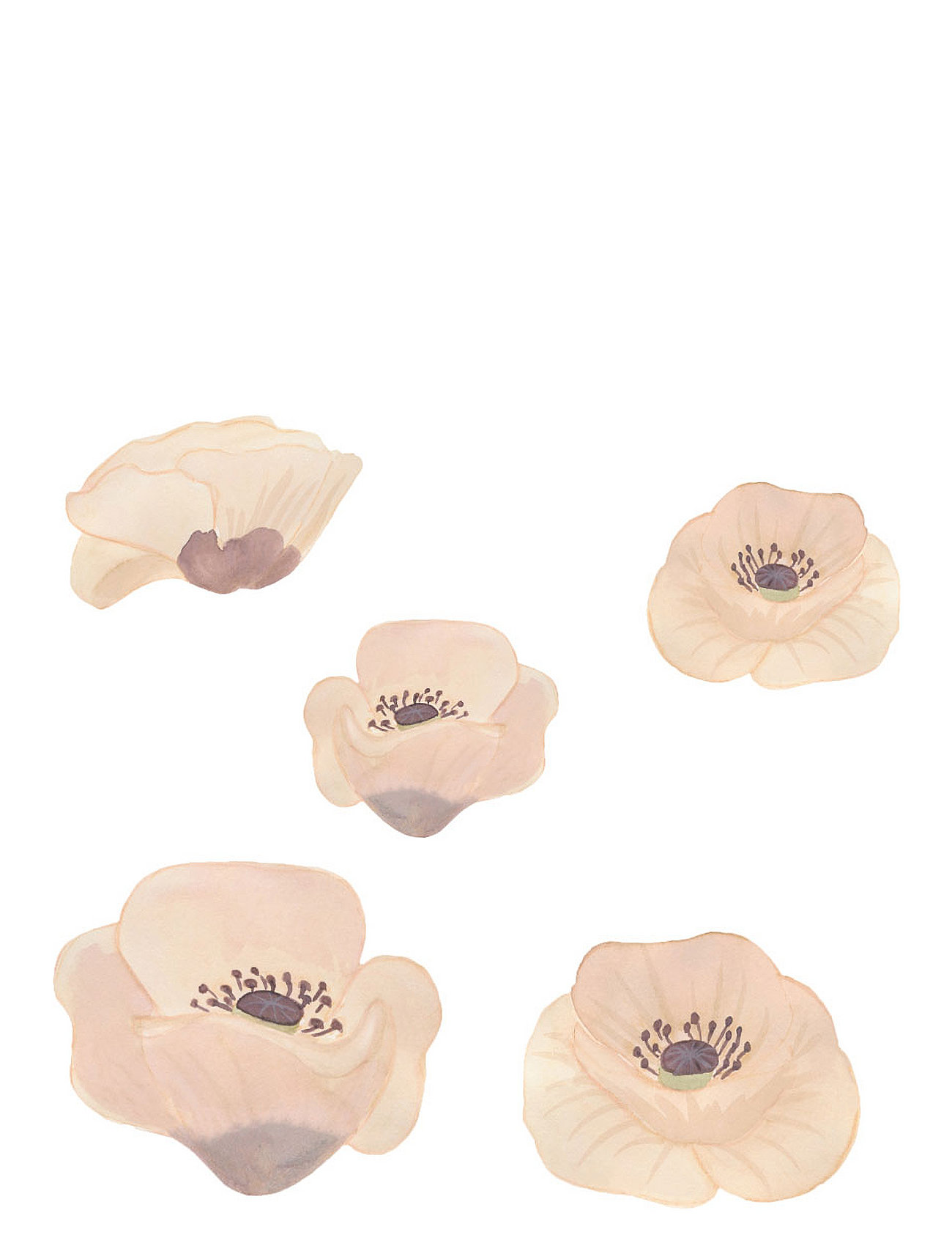 Wall Sticker Poppy Flower Home Kids Decor Wall Stickers Nature Pink That's Mine