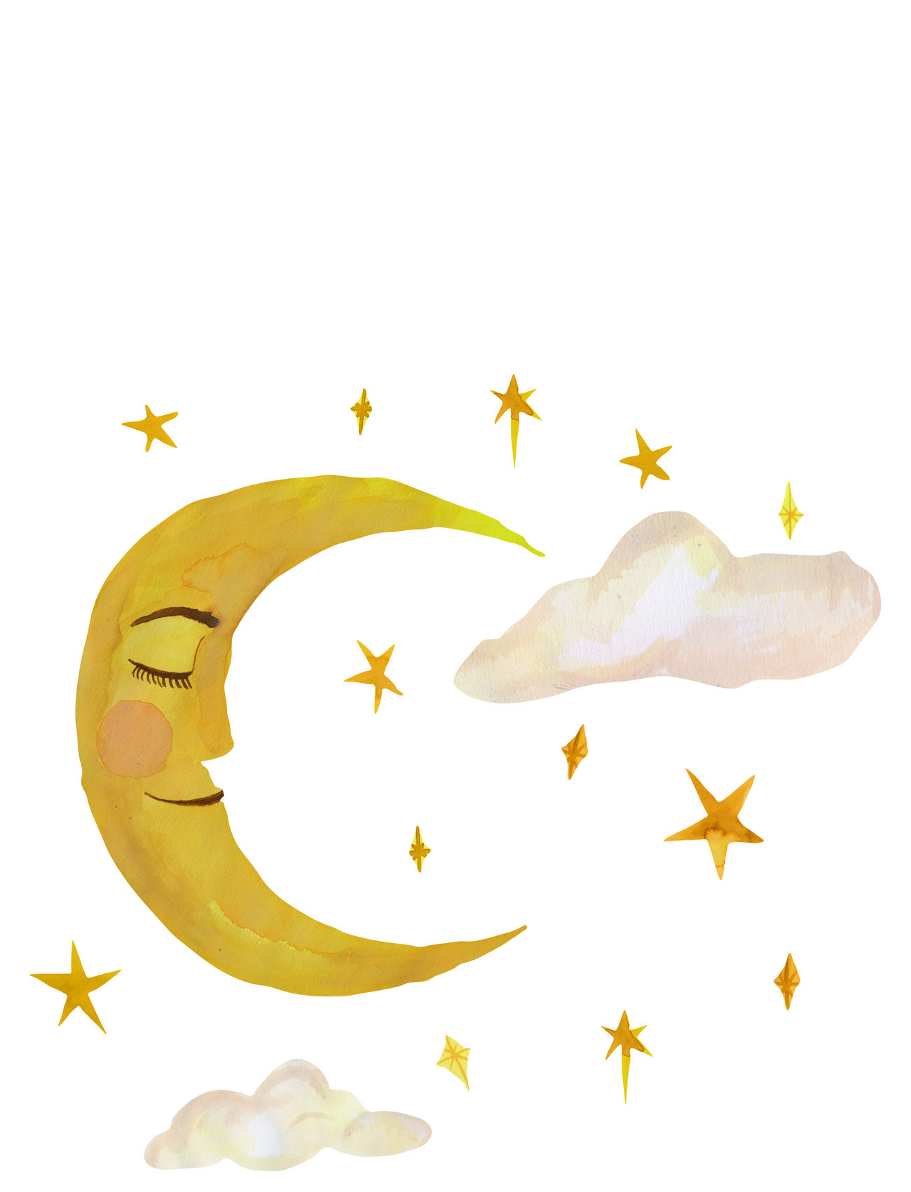 Moon Home Kids Decor Wall Stickers Nature Yellow That's Mine