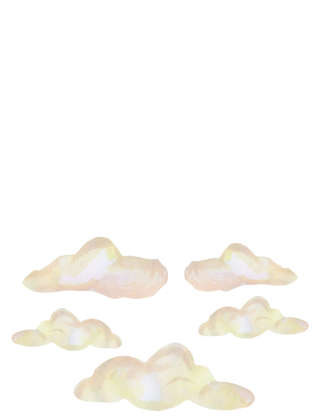 Wall Sticker Clouds 5 Pcs. Home Kids Decor Wall Stickers Nature Multi/patterned That's Mine
