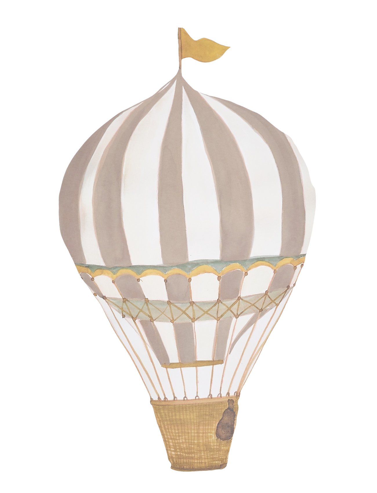 Retro Air Balloon Small Brown Home Kids Decor Wall Stickers Vehicles Brown That's Mine