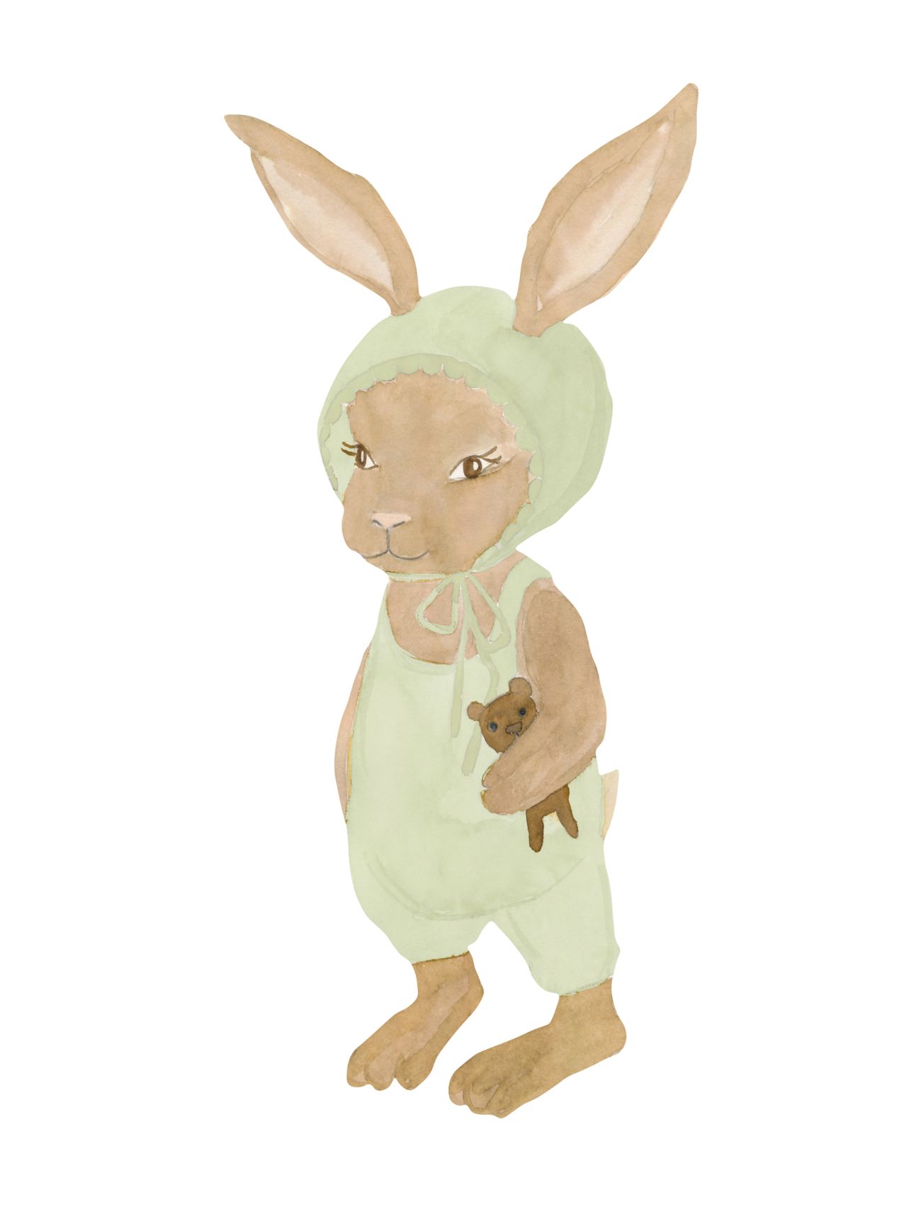 Baby Rabbit Green Home Kids Decor Wall Stickers Animals Green That's Mine