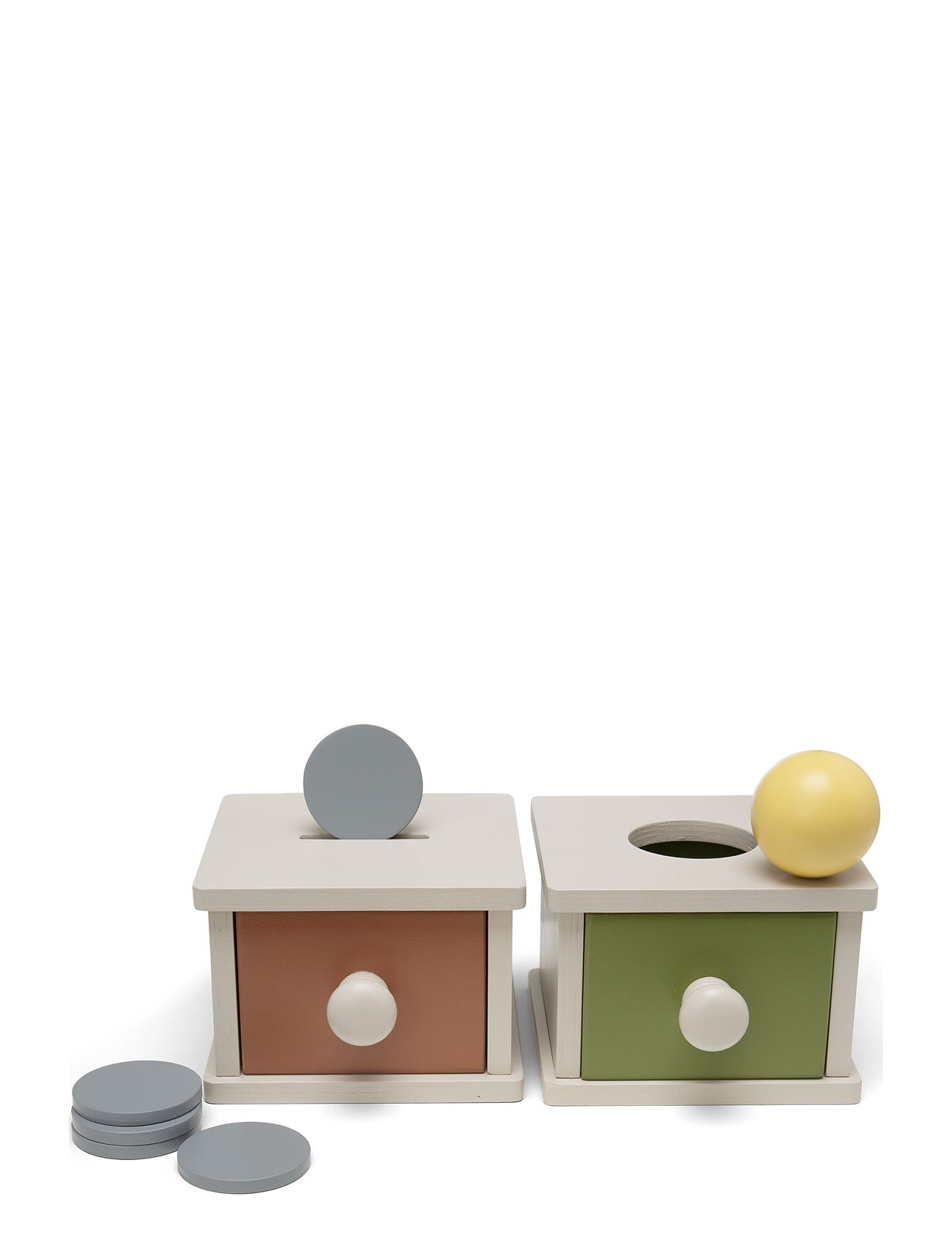 Wooden Sorting Boxes 2-Pack Toys Baby Toys Educational Toys Sorting Box Toy Brown That's Mine