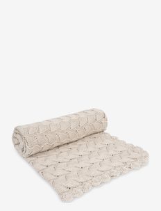 Chiffonette Knitted pointelle Blanket - Pistachio shell - blankets - pistachio shell