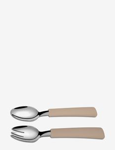 Spoon & fork set Earth brown - stalo įrankiai - earth brown