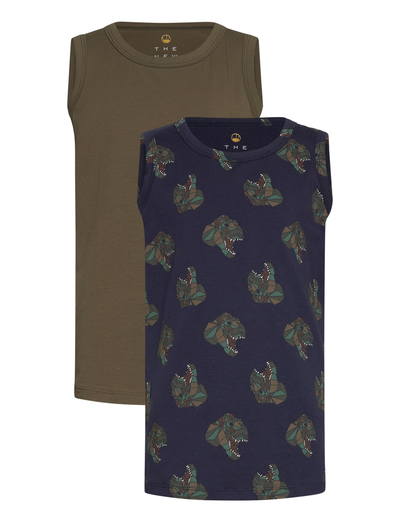 THE NEW Tnthe New Tank Oberteil 2-Pack Khaki - 158/164 - Kinder