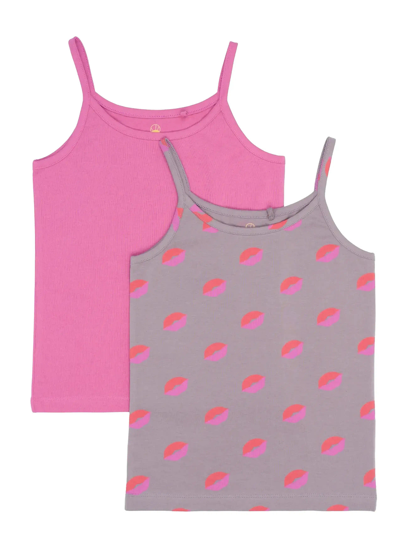 The New Tnthe New Strap Top 2-Pack, 122/128, Pink, Overdele > Veste, Børn