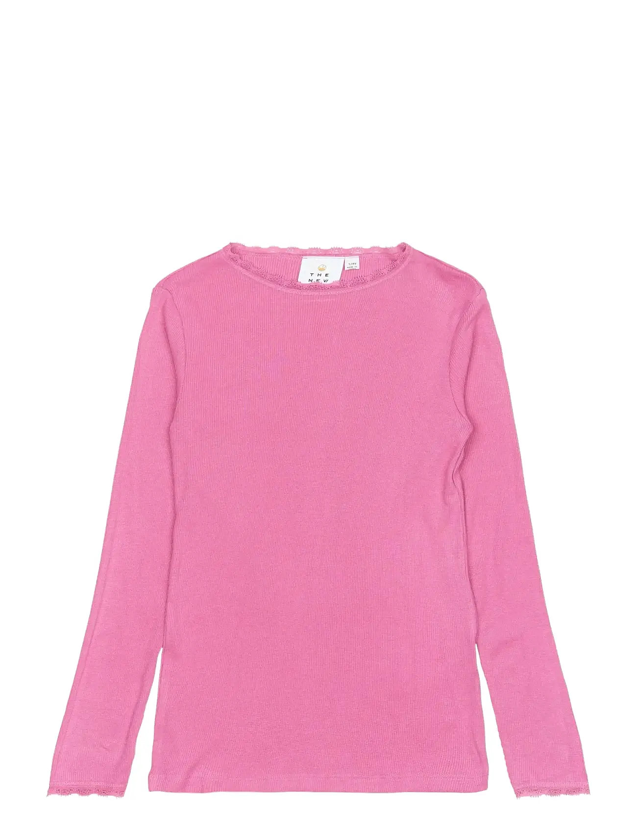 THE NEW Tnlotus L_S Rib Tee Pink - 158/164 - Kinder