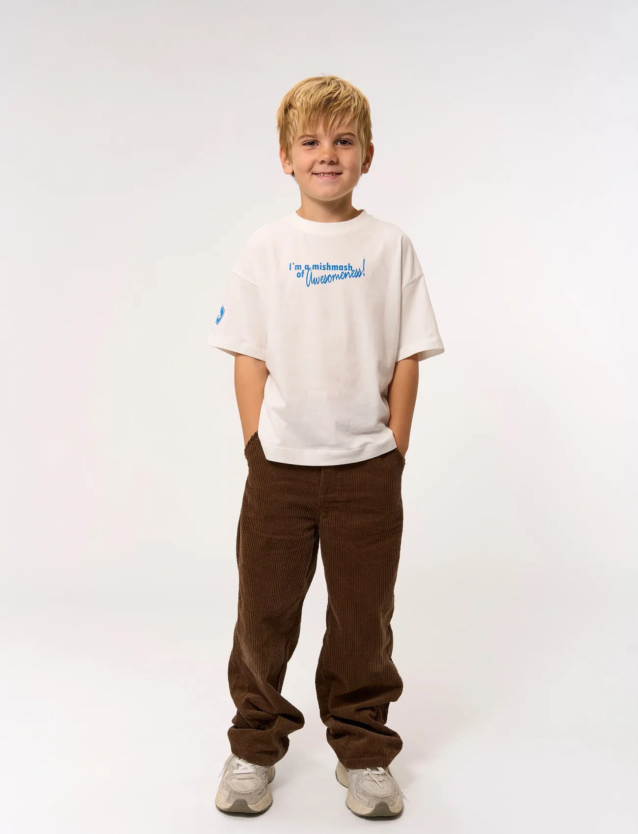 The New Tnperry Os S_S Tee, 110/116, White, T-Shirts > Kortærmede, Børn