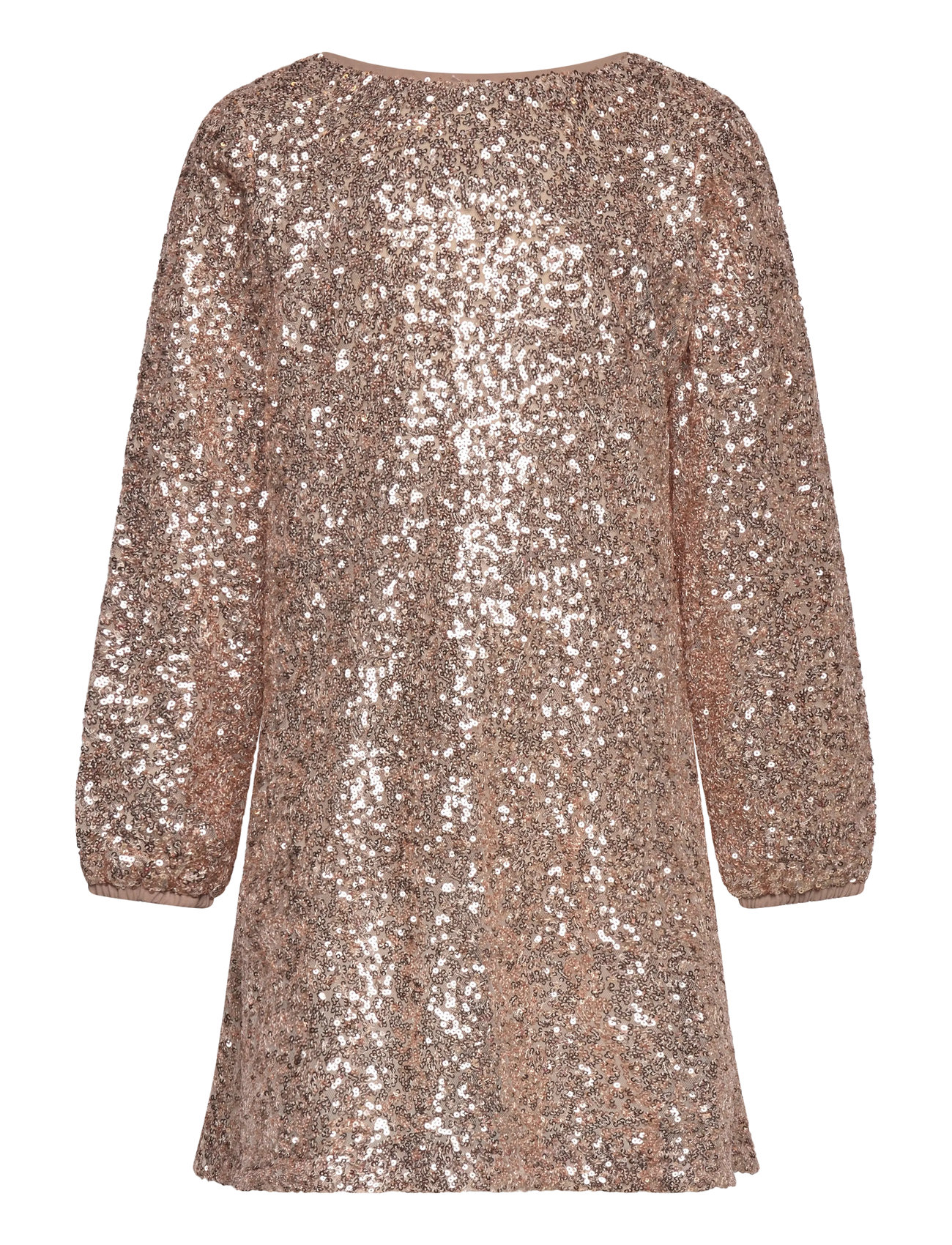 The New Tnrupa L_S Sequin Dress, 146/152, Gold, Kjoler > Festkjoler, Børn