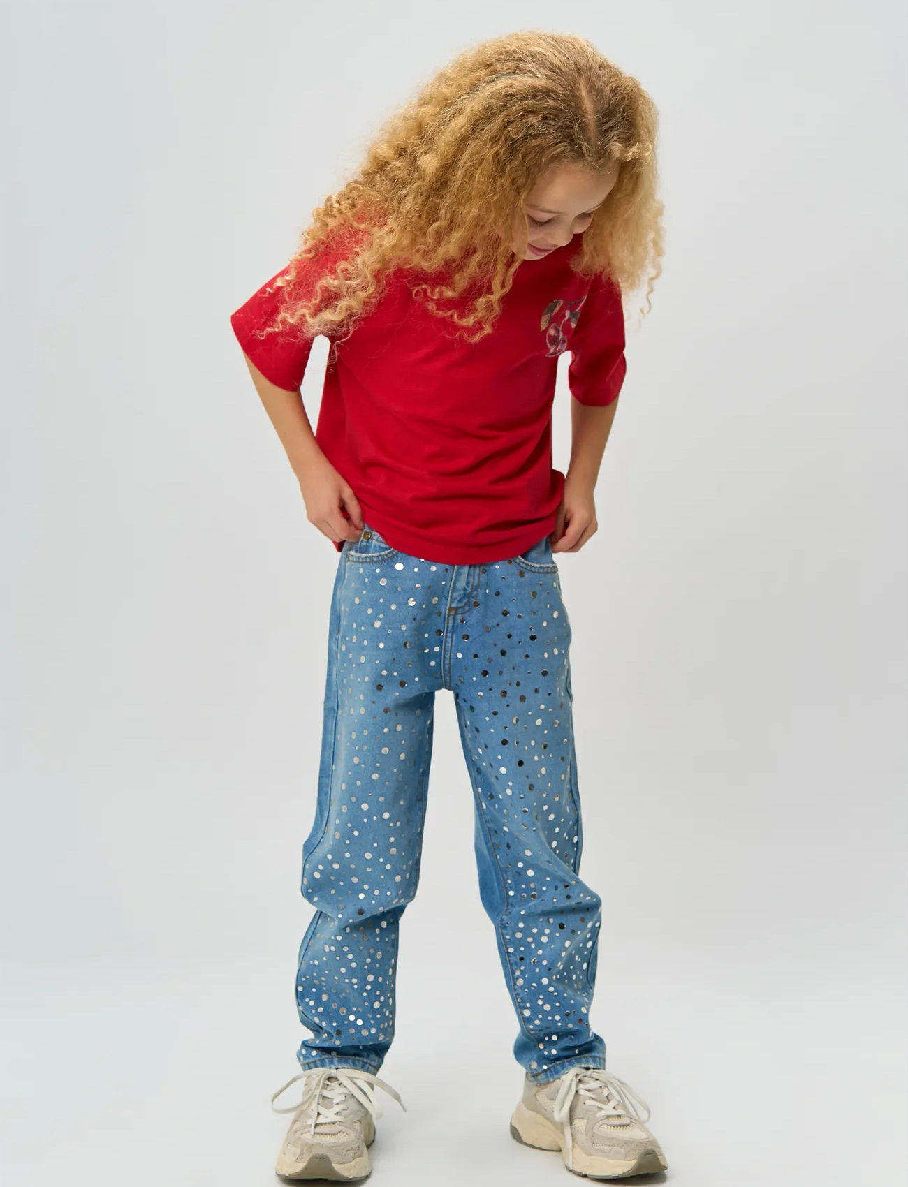 The New Tnromina Mom Fit Jeans, 134/140, Blue, Jeans > Almindelige Jeans, Børn