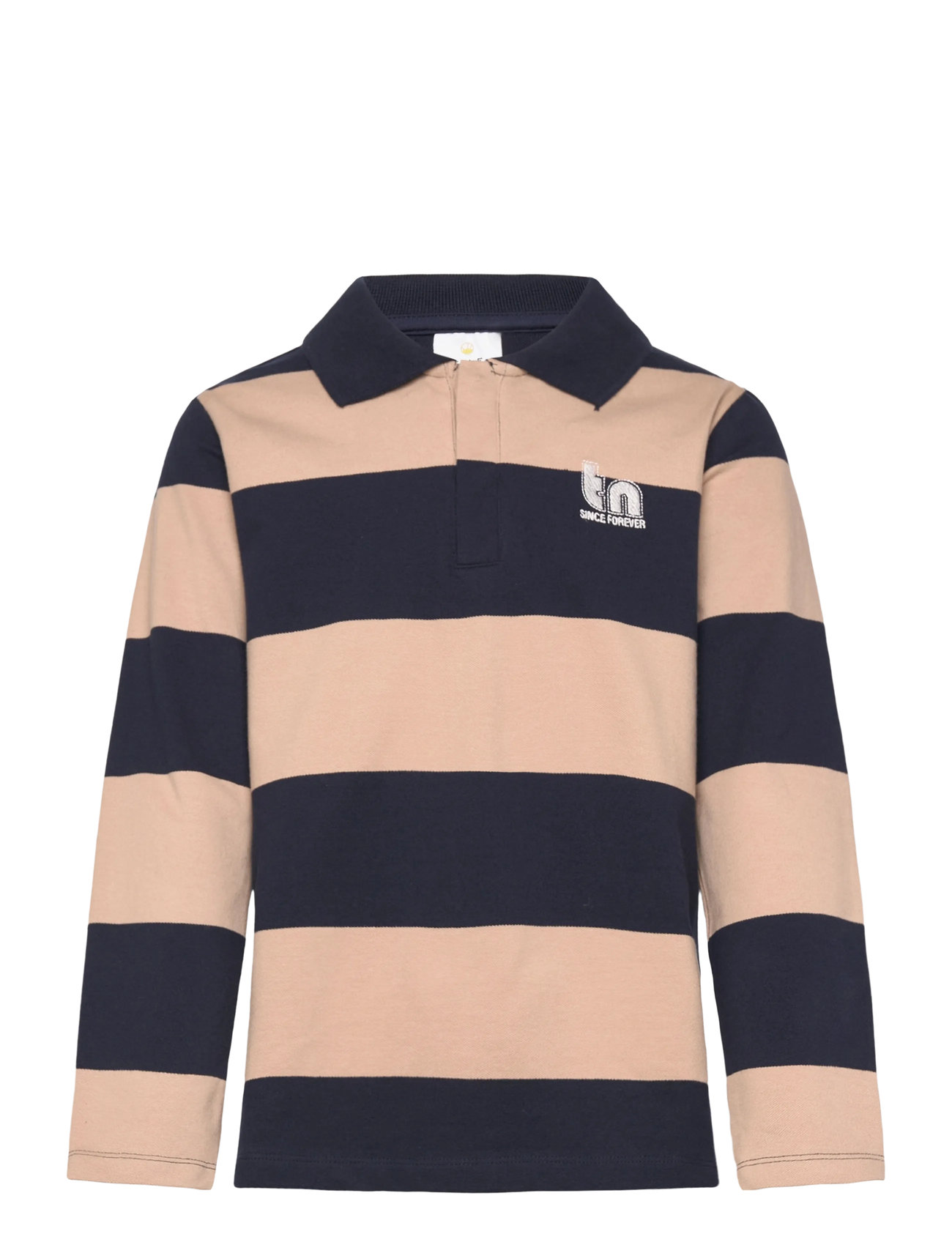 The New Tnrhett L_S Pique Polo, 110/116, Navy, Polo Skjorter > Langærmede Polo Shirts, Børn