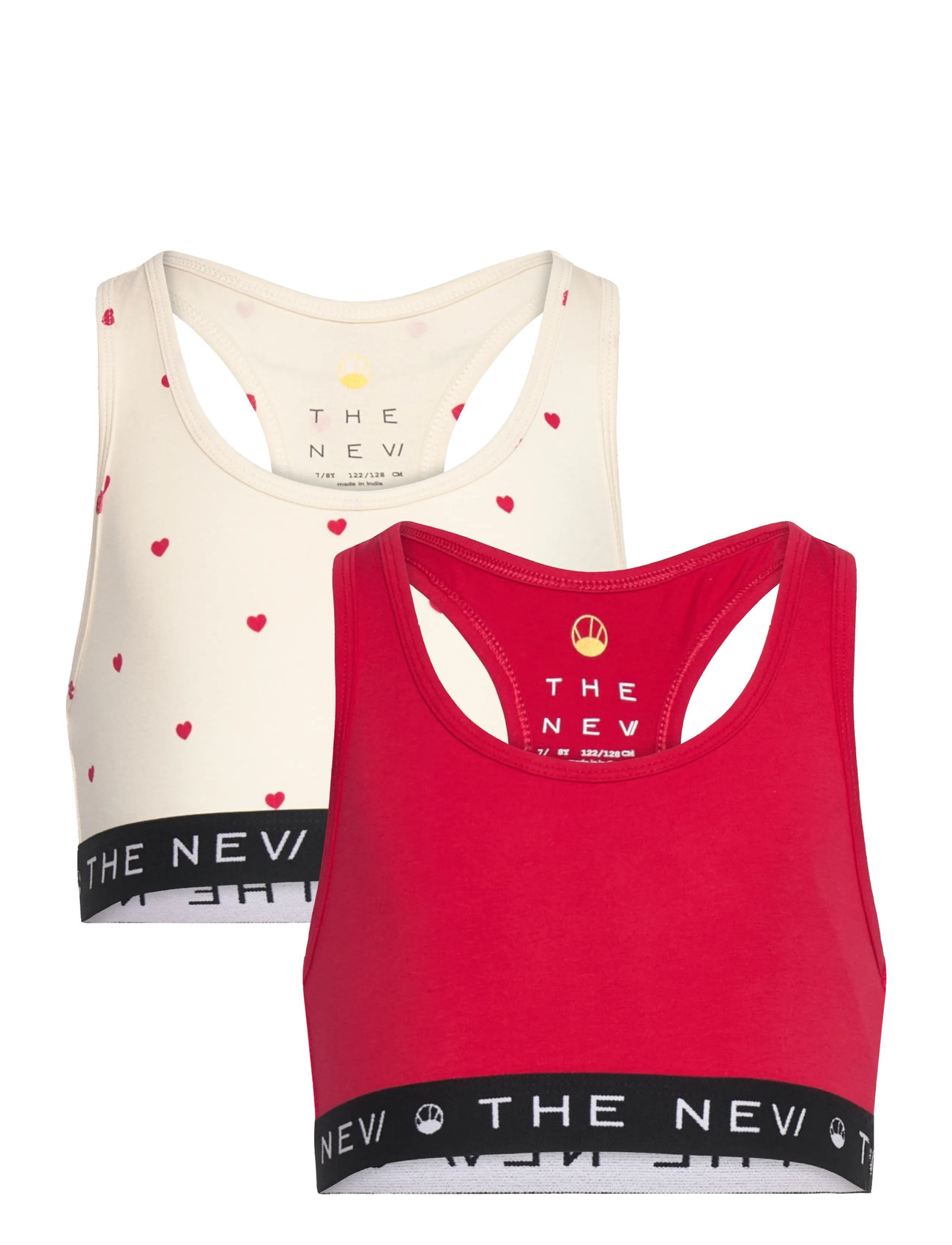 The New Tnthe New Top 2-Pack, 110/116, Cream, T-Shirts > Uden Ærmer, Børn