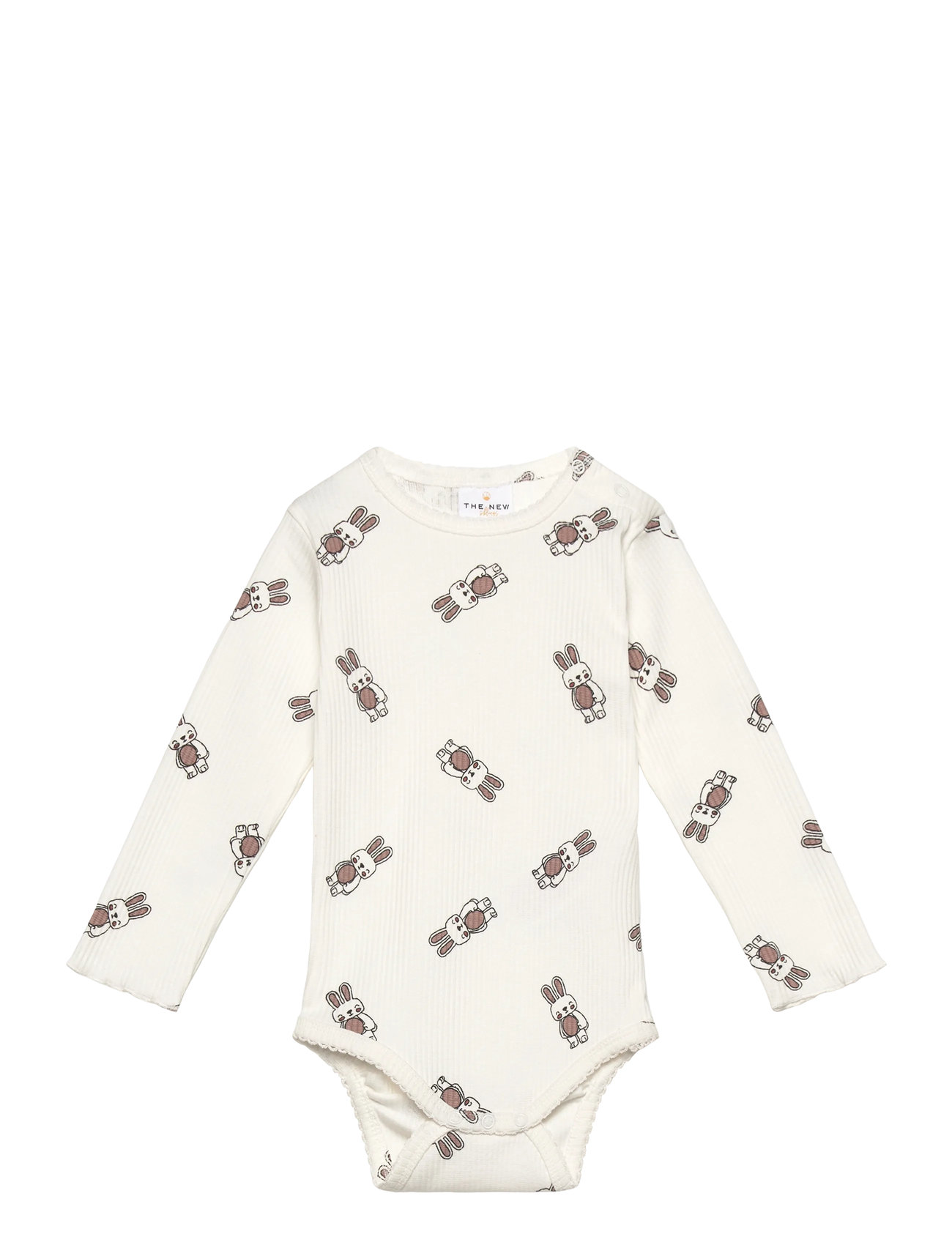 The New Tnsbpippa L_S Rib Body, 62, Cream, Bodys > Langærmede, Børn