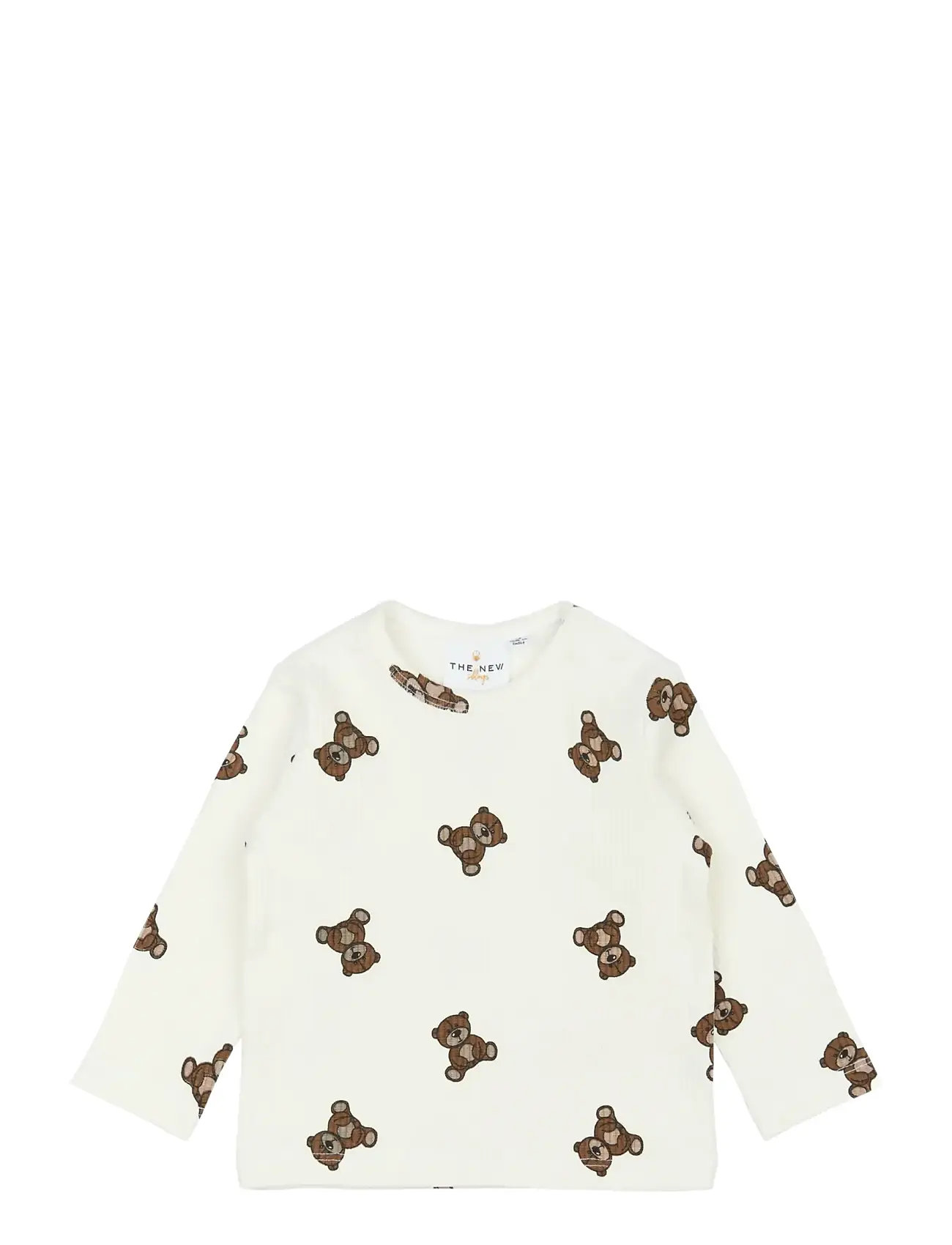 THE NEW Tnsbpaulo L_S Rib Tee Cream - 86 - Kinder