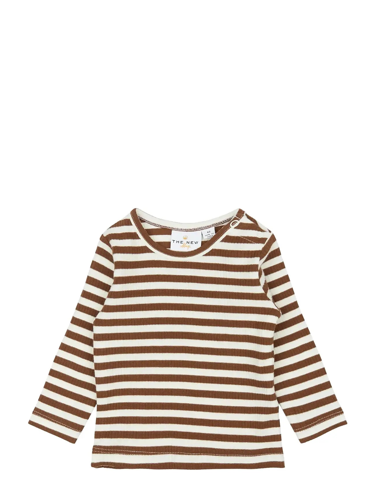 THE NEW Tnsbfro L_S Rib Tee Braun - 74 - Kinder