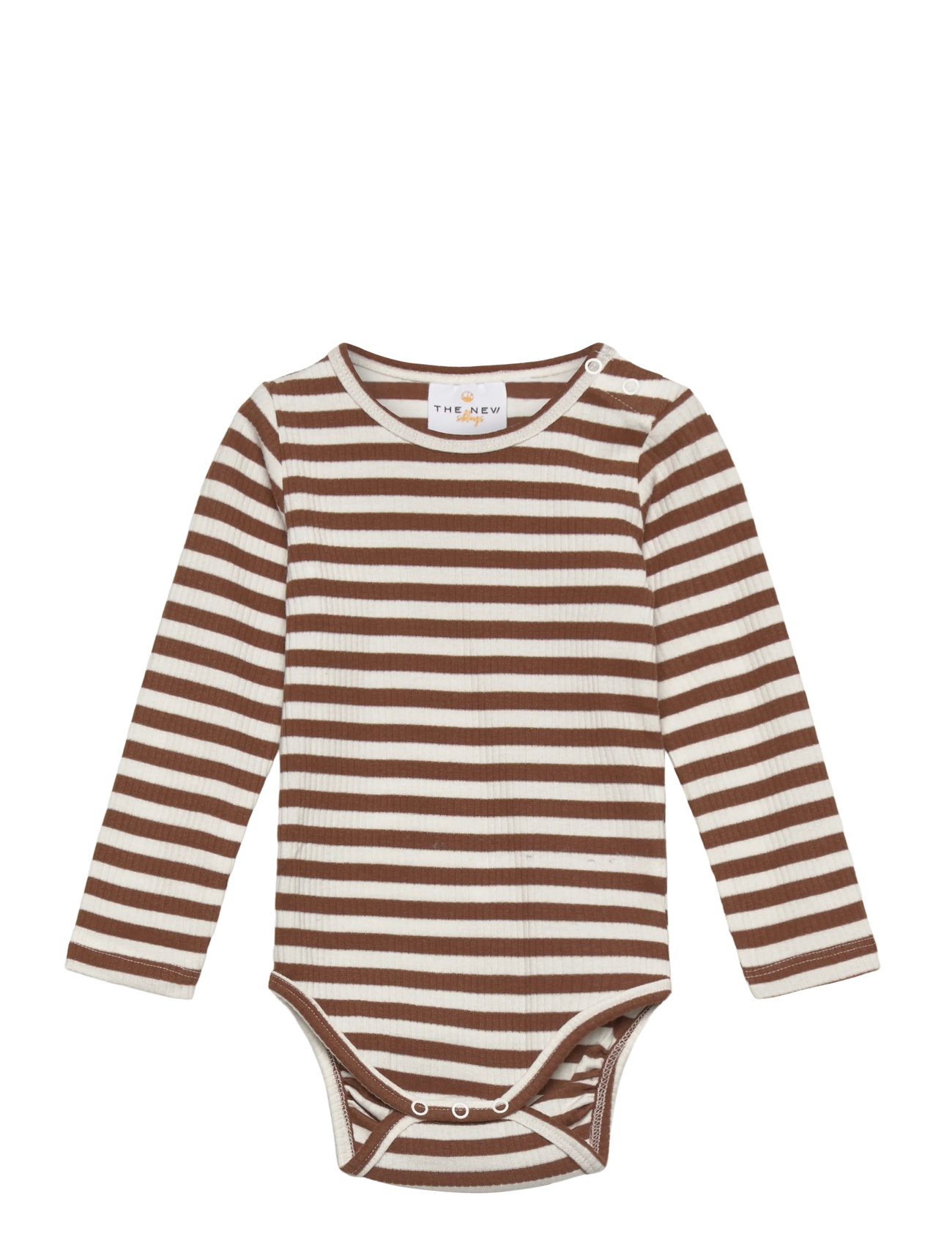 The New Tnsbfro L_S Rib Body, 56, Brown, Bodys > Langærmede, Børn