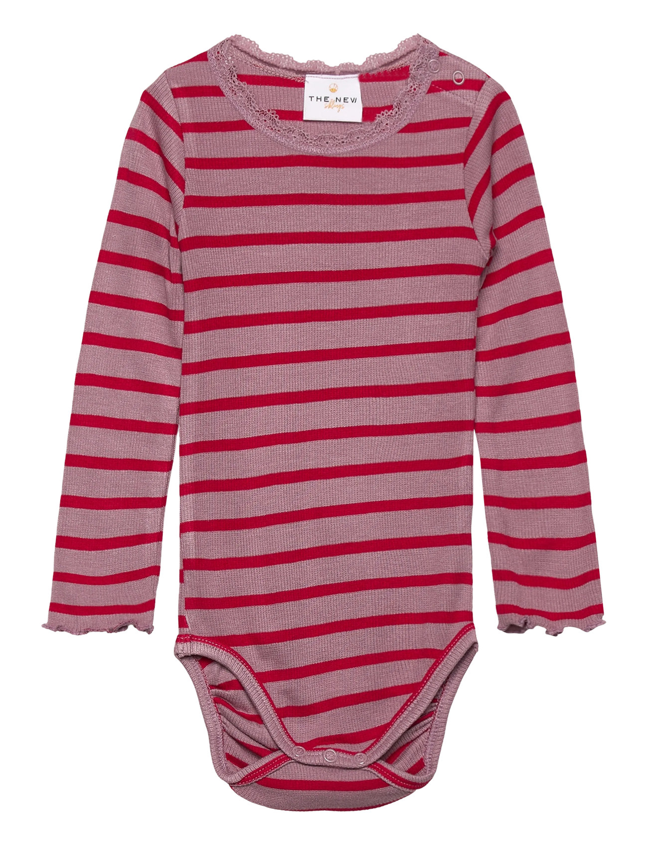 THE NEW Tnsbrie L_S Rib Body Pink - 74 - Kinder