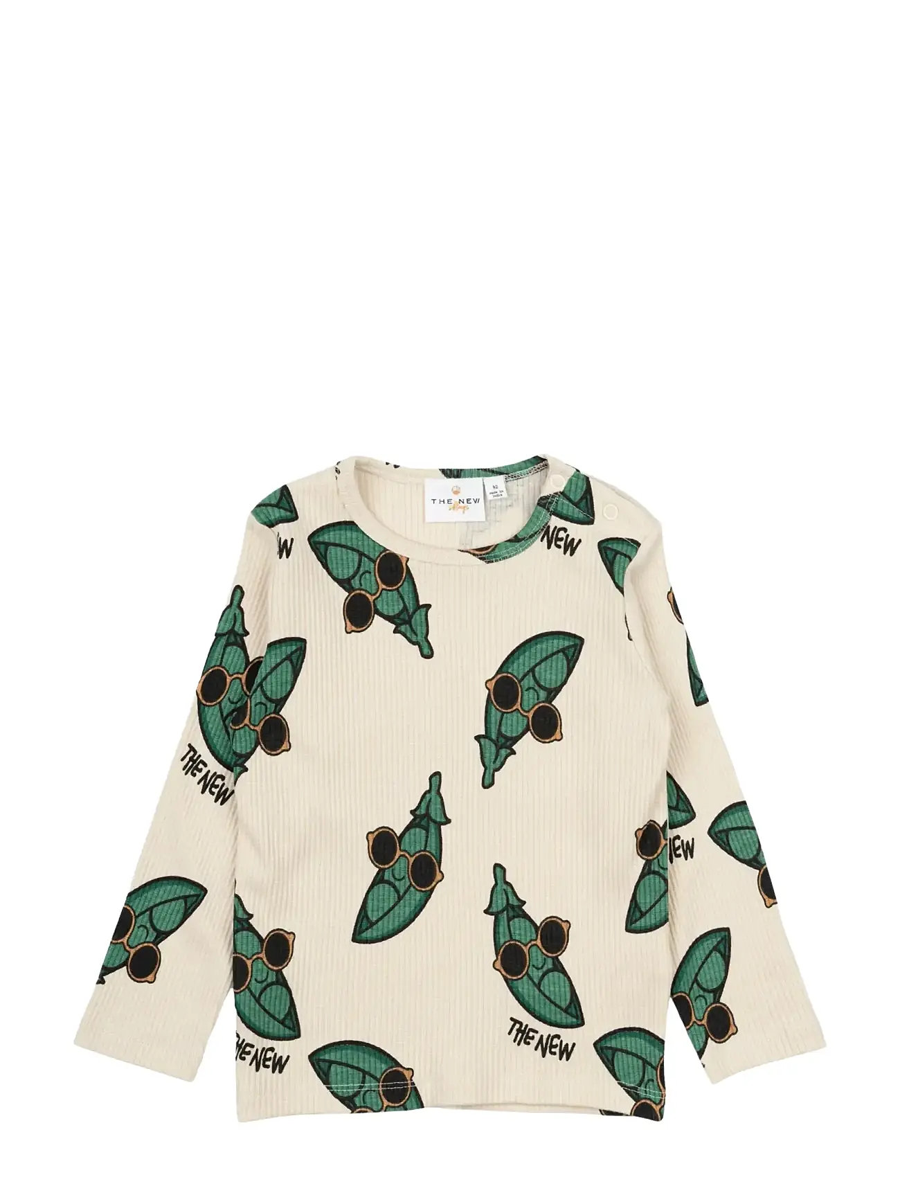 THE NEW Tnstnevi L_S Rib Tee Cream - 104 - Kinder