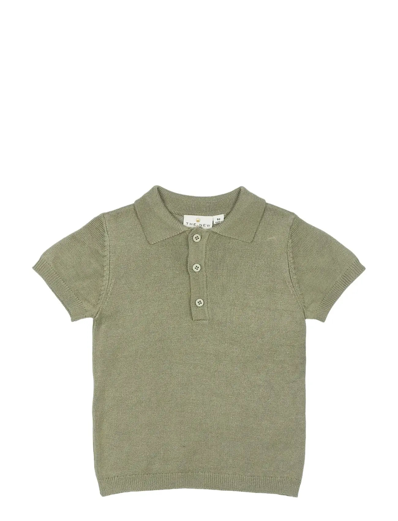 THE NEW Tnstolivio S_S Knit Polo Khaki - 86 - Kinder