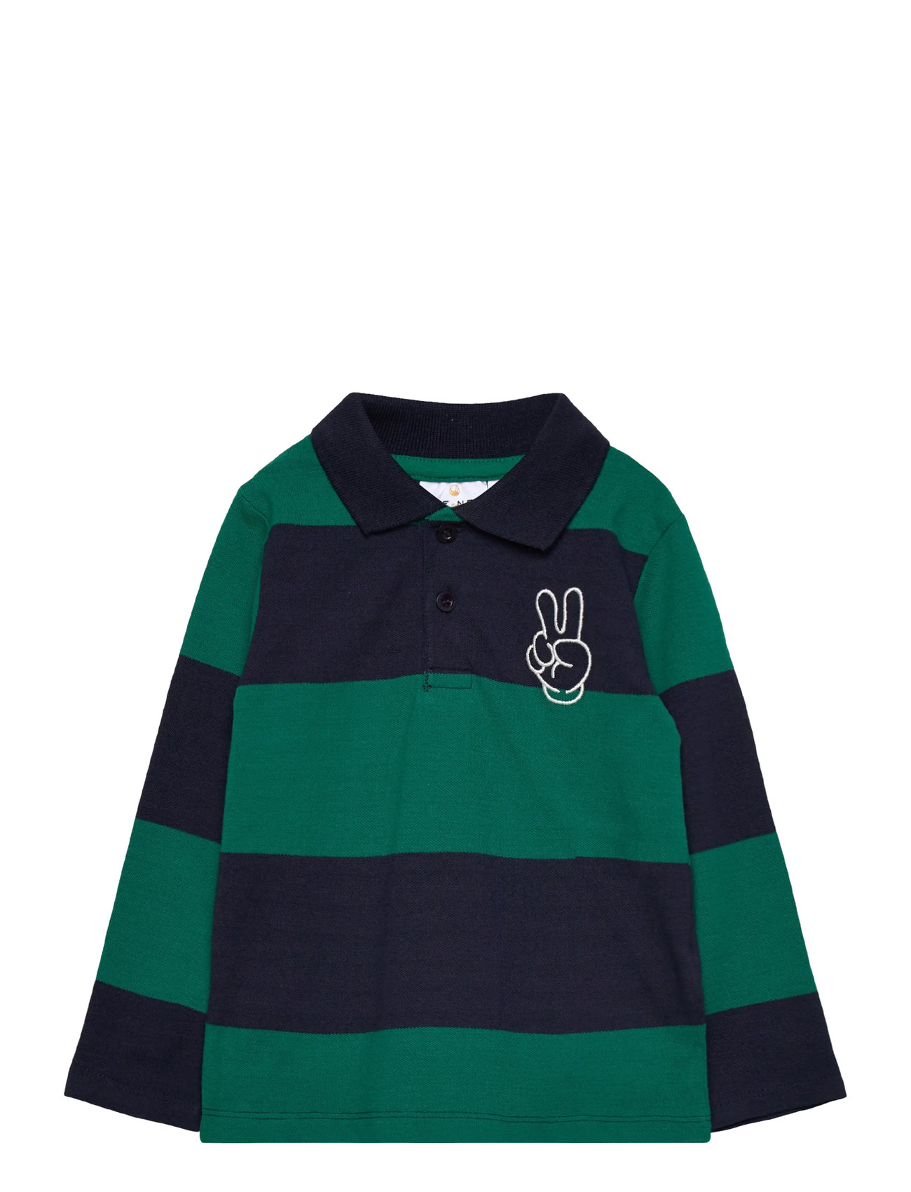 The New Tnstpinon L_S Pique Polo, 104, Navy, Polo Skjorter > Langærmede Polo Shirts, Børn
