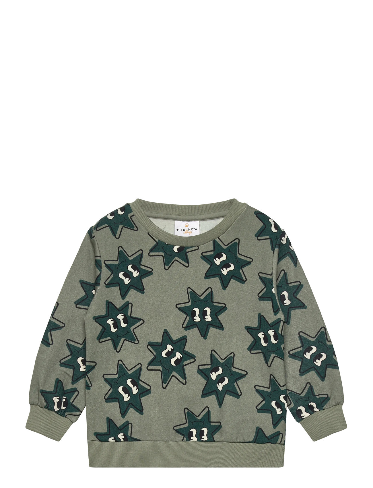 The New Tnstravi Sweatshirt, 104, Khaki green, Sweatshirts & Hættetrøjer > Sweatshirts, Børn