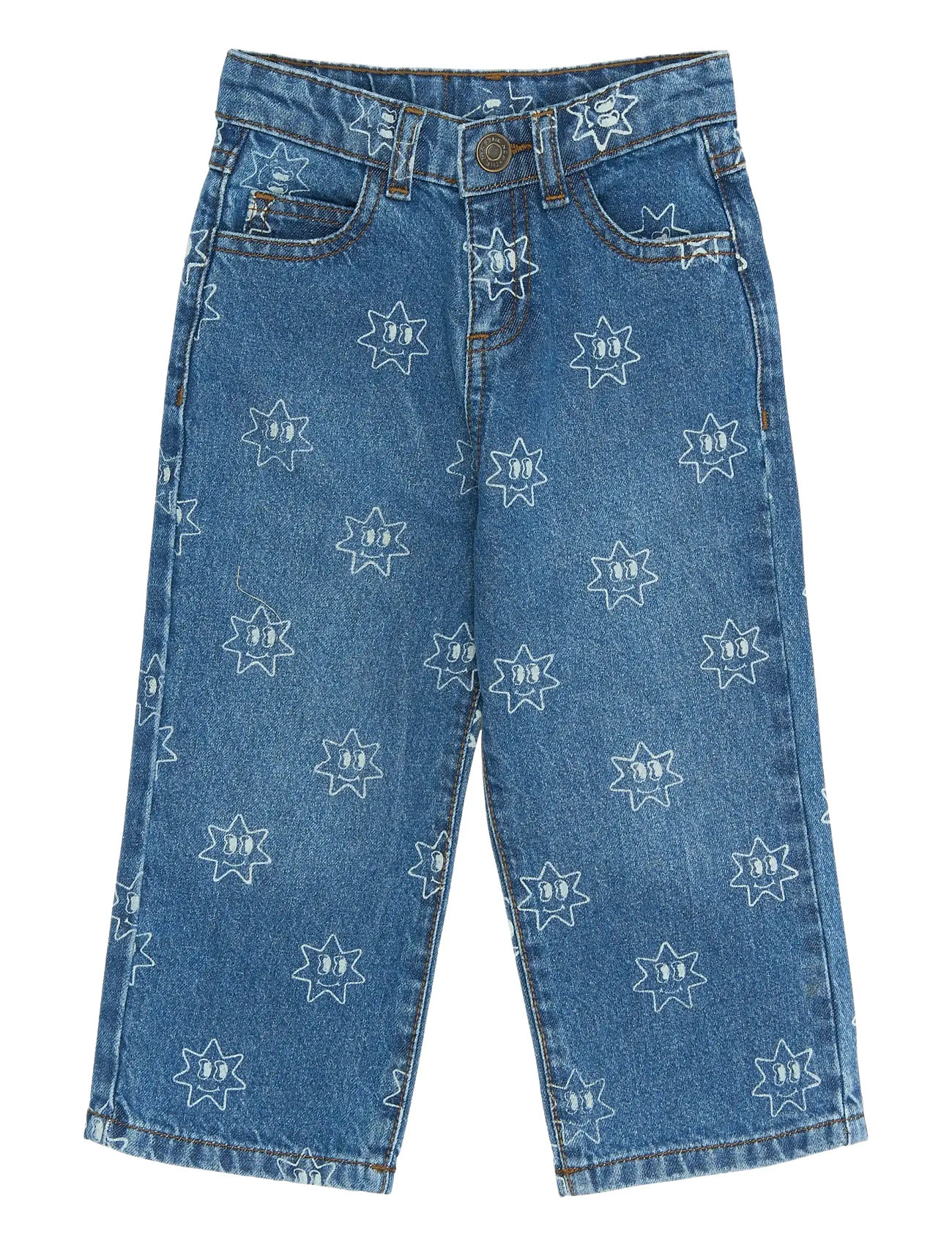 THE NEW Tnstripley Wide Jeans Blau - 98 - Kinder