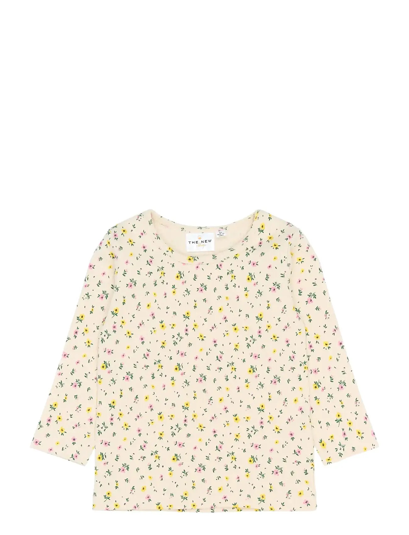 THE NEW Tnstselma L_S Rib Tee Cream - 110 - Kinder