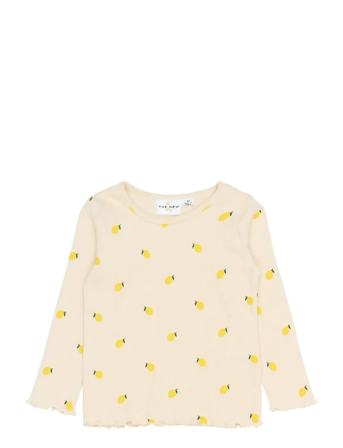 THE NEW Tnstsmilla L_S Rib Tee Cream - 104 - Kinder