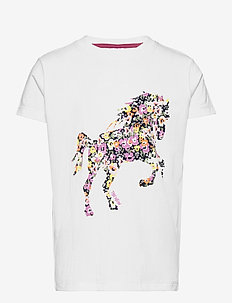 TESS S_S TEE - kortermet t-skjorte med mønster - cloud dancer