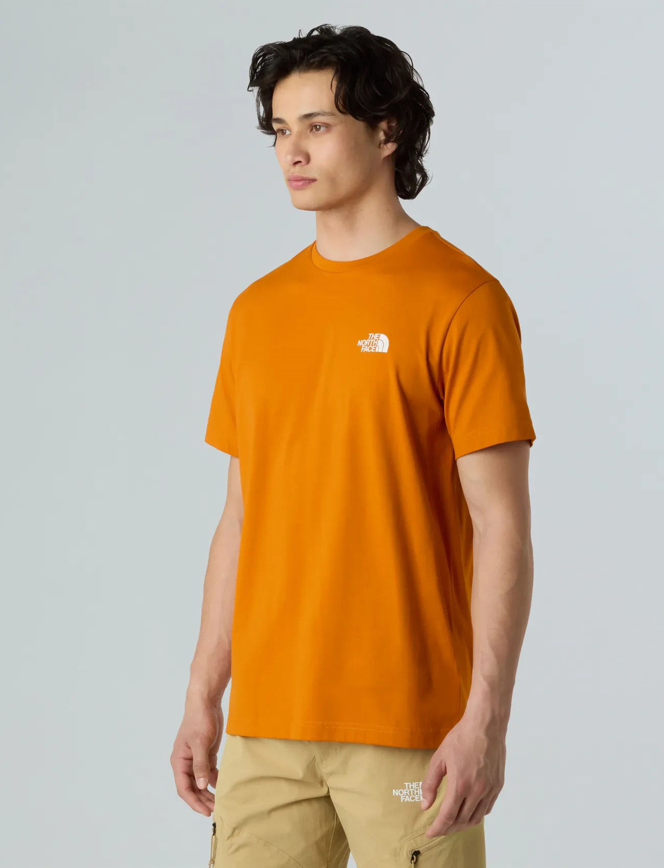The North Face M S/S Simple Dome Tee, M, Orange, T-Shirts > Kortærmede, Herre