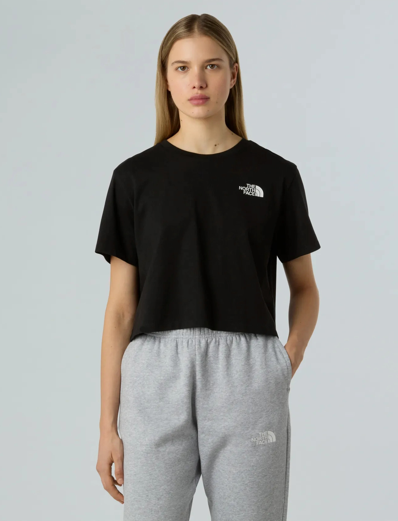 The North Face W Simple Dome Cropped Slim Tee, L, Black, Sports Overdele & T-shirts > Sport Shirts, Dame