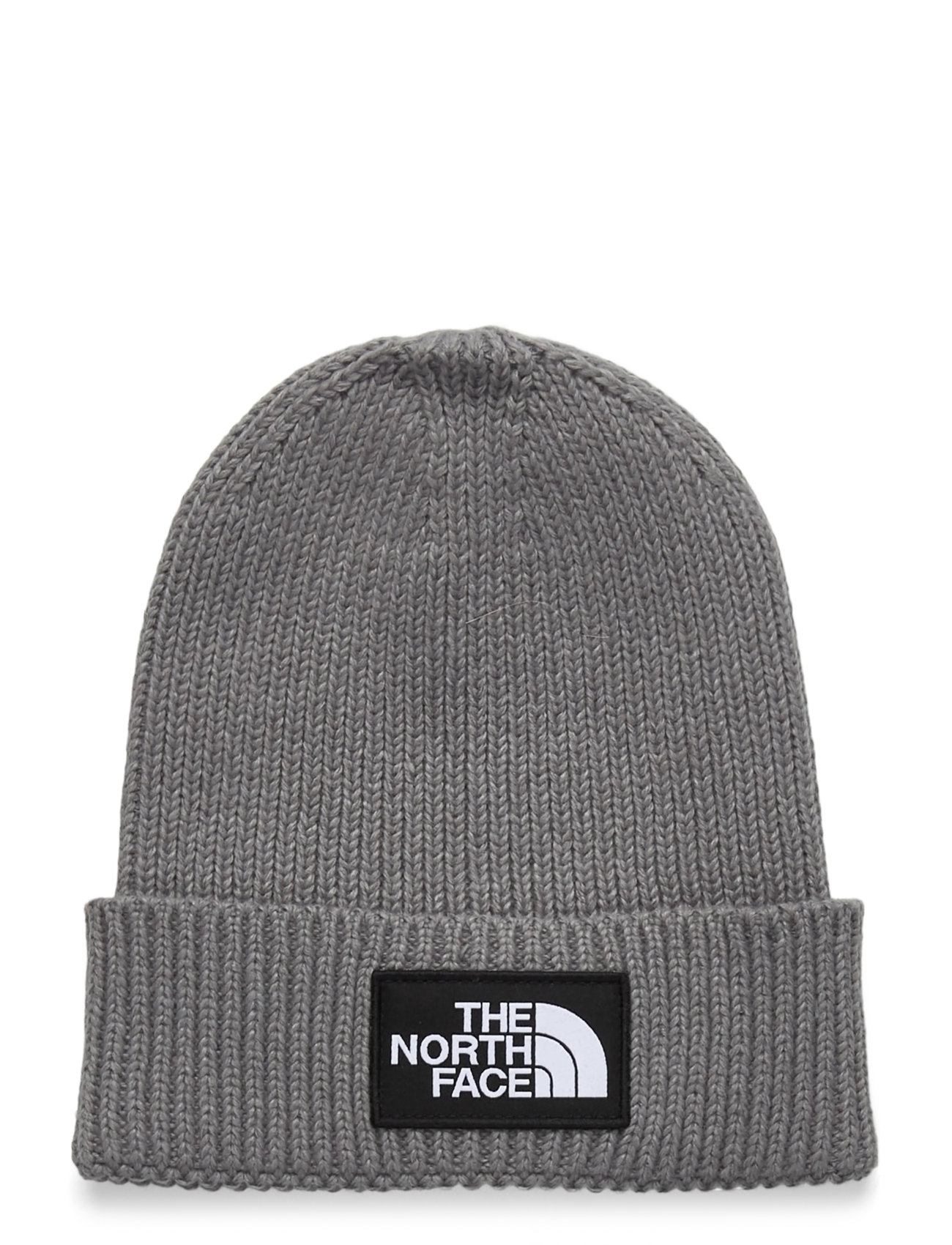 THE NORTH FACE Kinder Tnf Logo Box Cuffed Pudelmütze Grau - OS YOUTH - Kinder