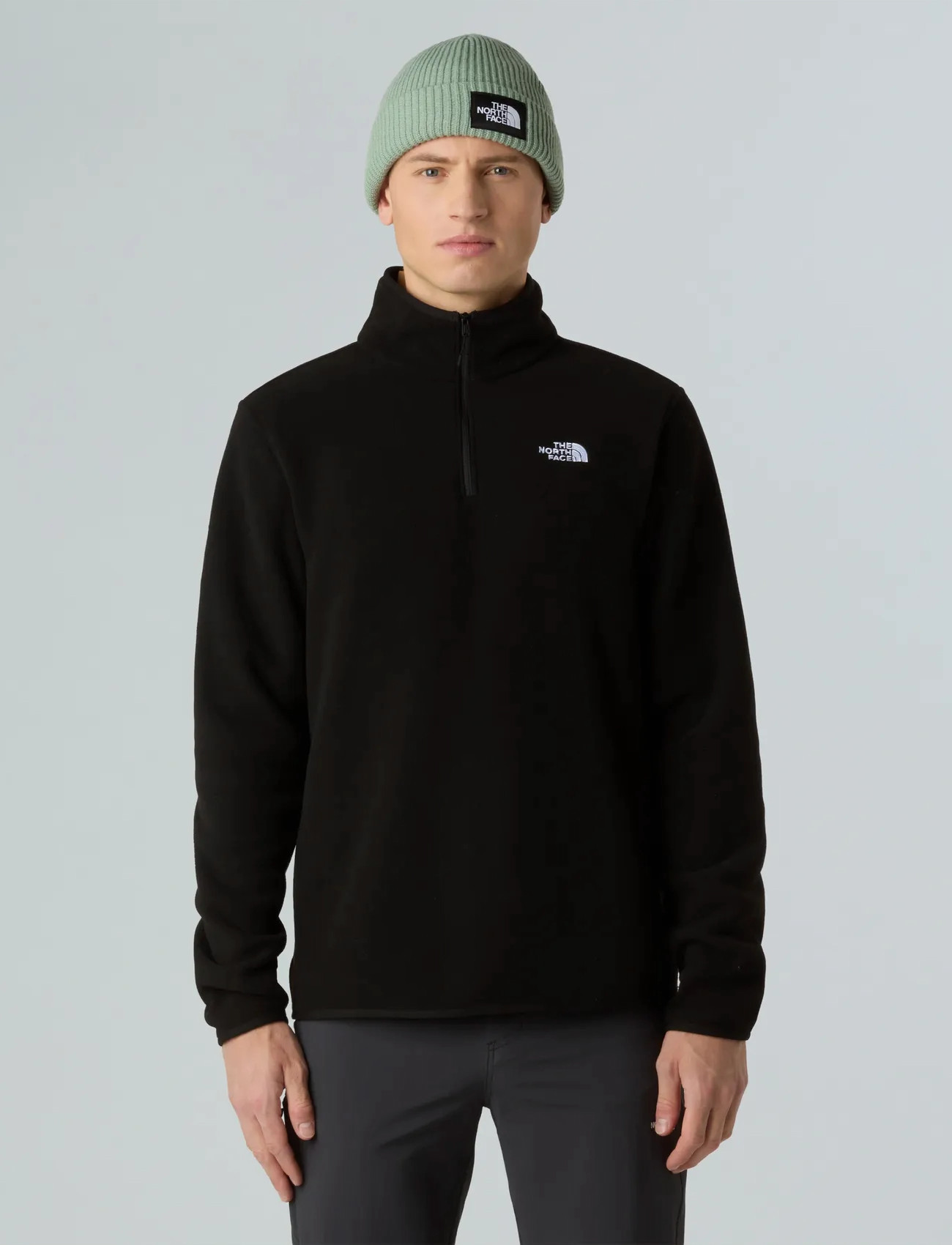 The North Face M Glacier Fleece 1/4 Zip Jacket, L, Black, Sport Fleeces & Midlayers > Sport Fleeces, Herre