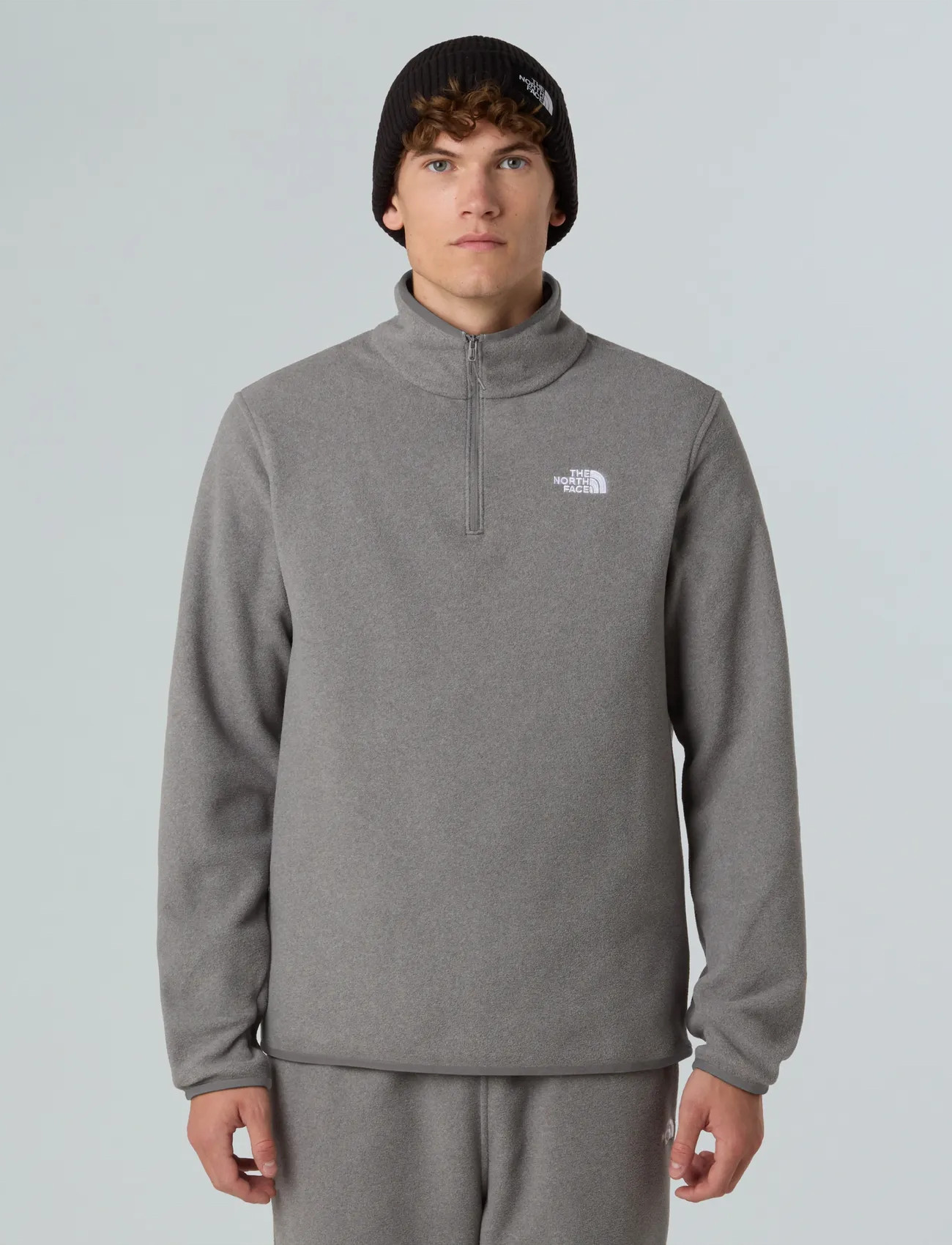 The North Face M Glacier Fleece 1/4 Zip Jacket, XL, Grey, Sport Fleeces & Midlayers > Sport Fleeces, Herre