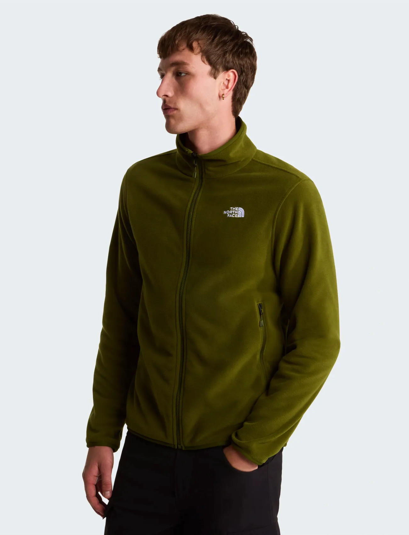 The North Face M Glacier Fleece Jacket, S, Khaki green, Sport Fleeces & Midlayers > Sport Fleeces, Herre