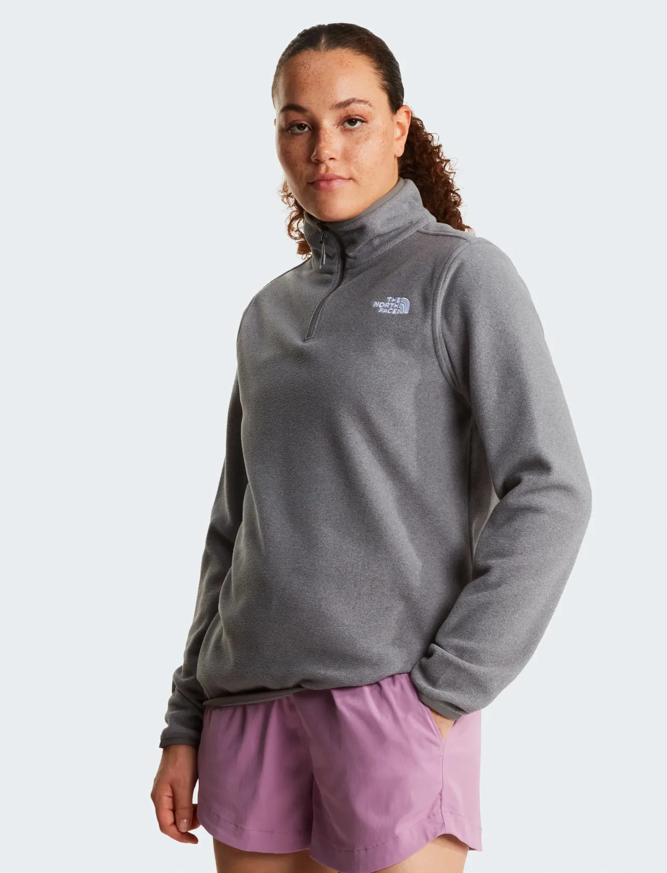 The North Face W Glacier Fleece 1/4 Zip Jacket, XS, Grey, Sport Clothing > Sport Fleeces & Midlayers, Dame