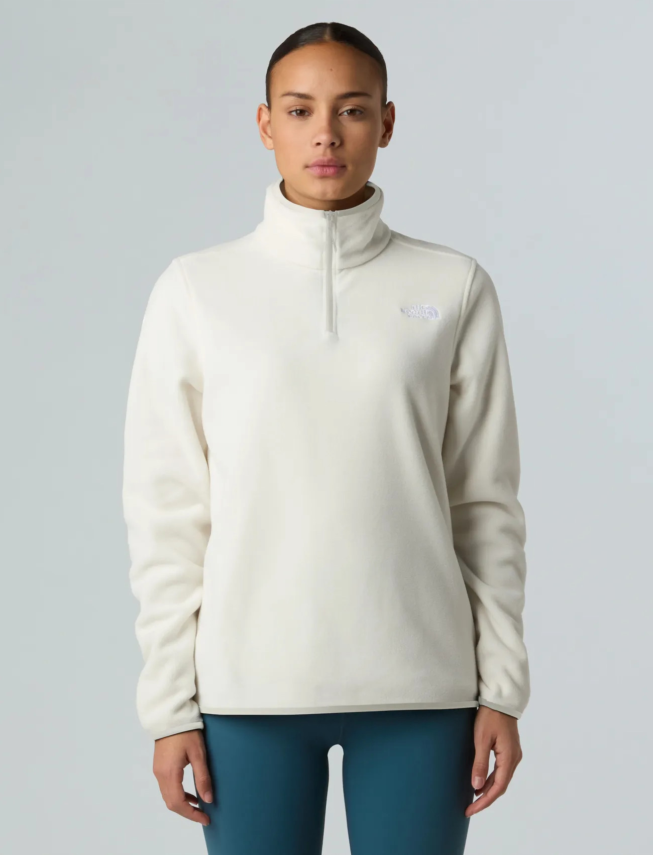 The North Face W Glacier Fleece 1/4 Zip Jacket, XS, Cream, Sport Clothing > Sport Fleeces & Midlayers, Dame