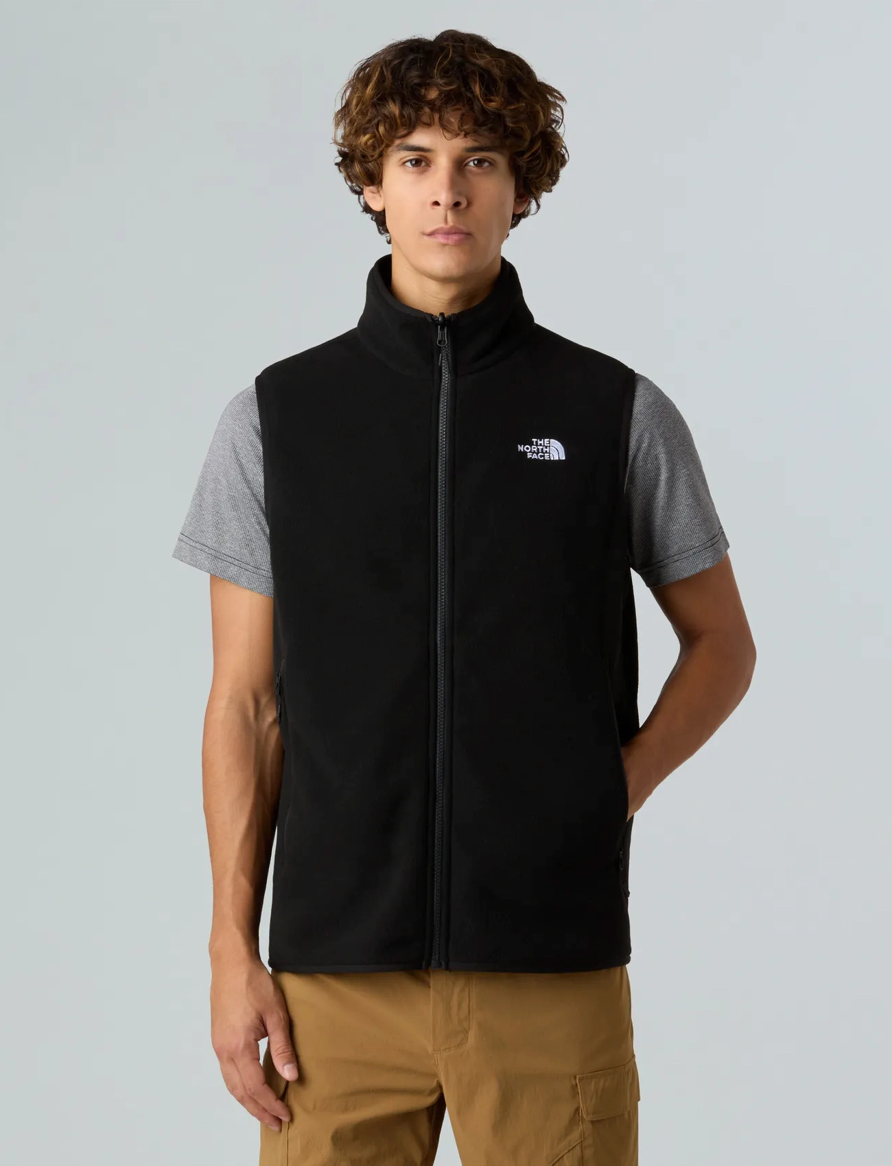 The North Face M Glacier Fleece Vest, S, Black, Sport Overtøj > Sport Veste, Herre
