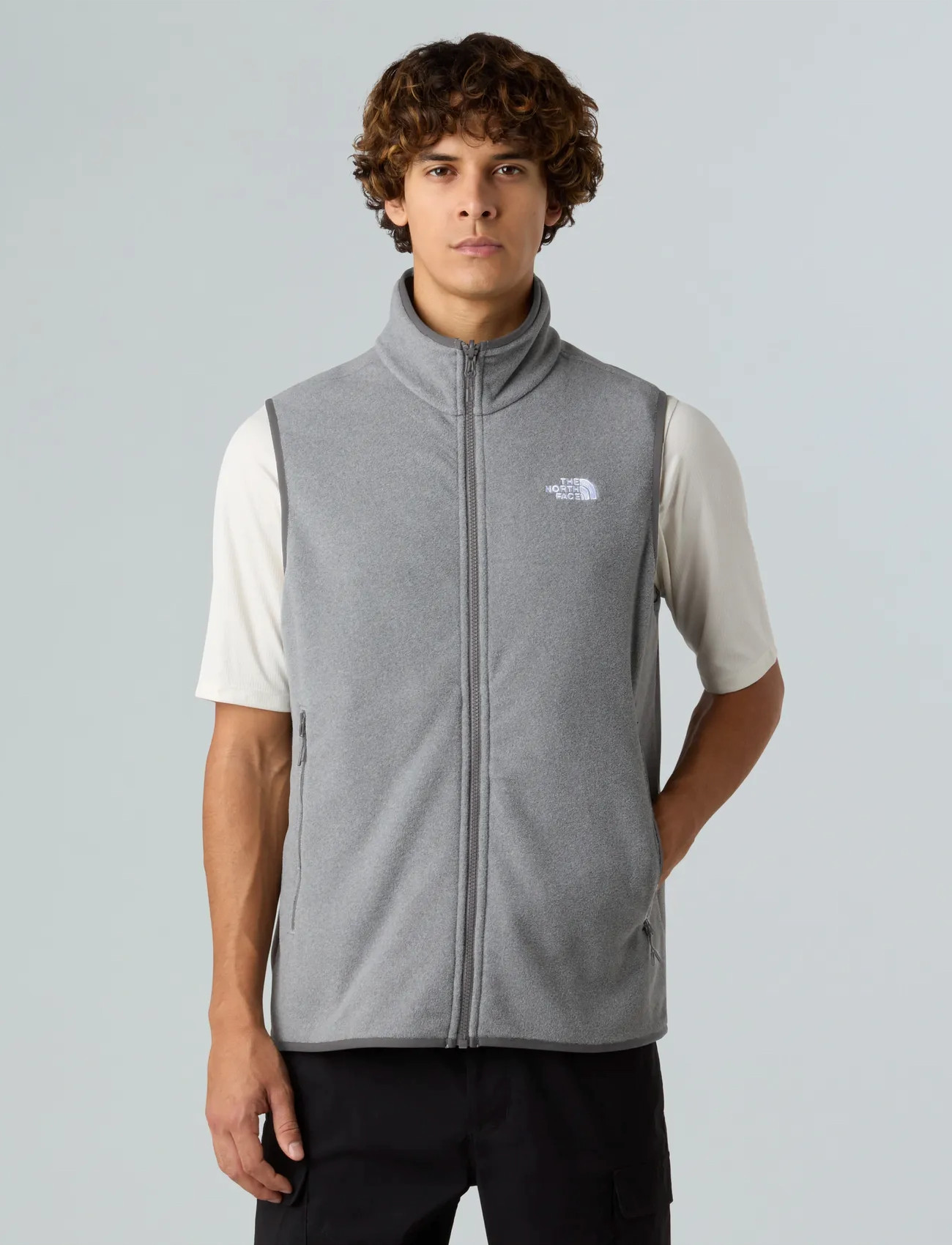 The North Face M Glacier Fleece Vest, L, Grey, Sport Overtøj > Sport Veste, Herre