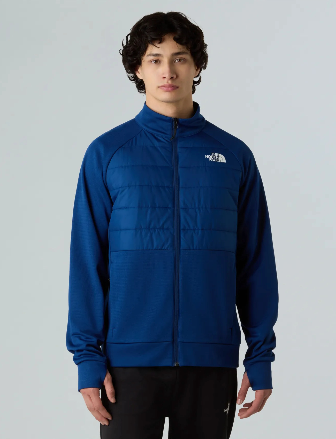 The North Face M Reaxion 2.0 Fleece Hybrid Full Zip Jkt, L, Blue, Sport Jackets > Sport Training Jackets, Herre