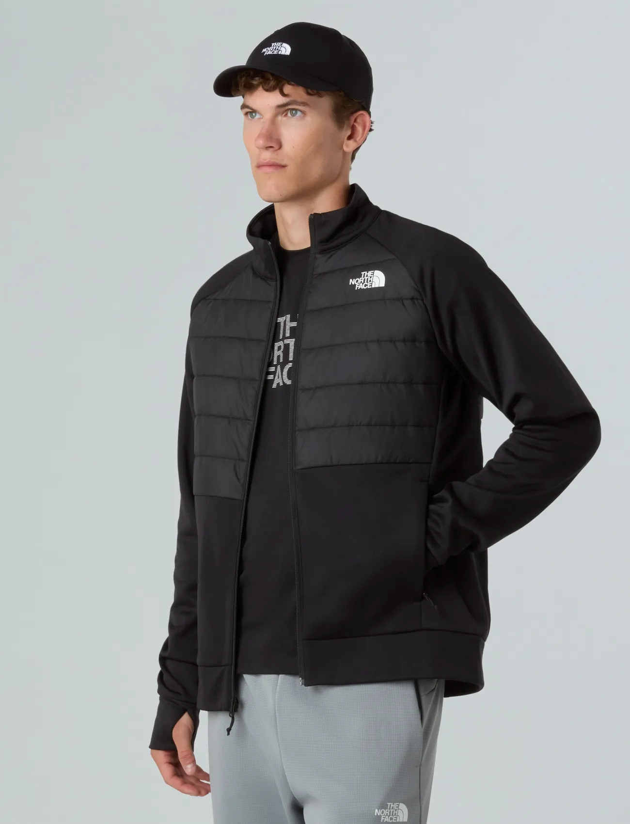 The North Face M Reaxion 2.0 Fleece Hybrid Full Zip Jkt, M, Black, Sport Jackets > Sport Training Jackets, Herre