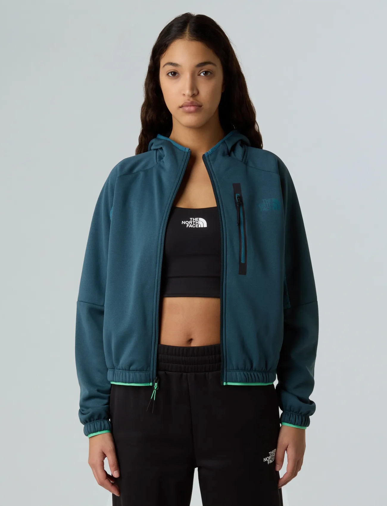 The North Face W Mountain Athletics Fleece Full Zip Jac, XL, Blue, Sport Jackets > Sport Training Jackets, Dame