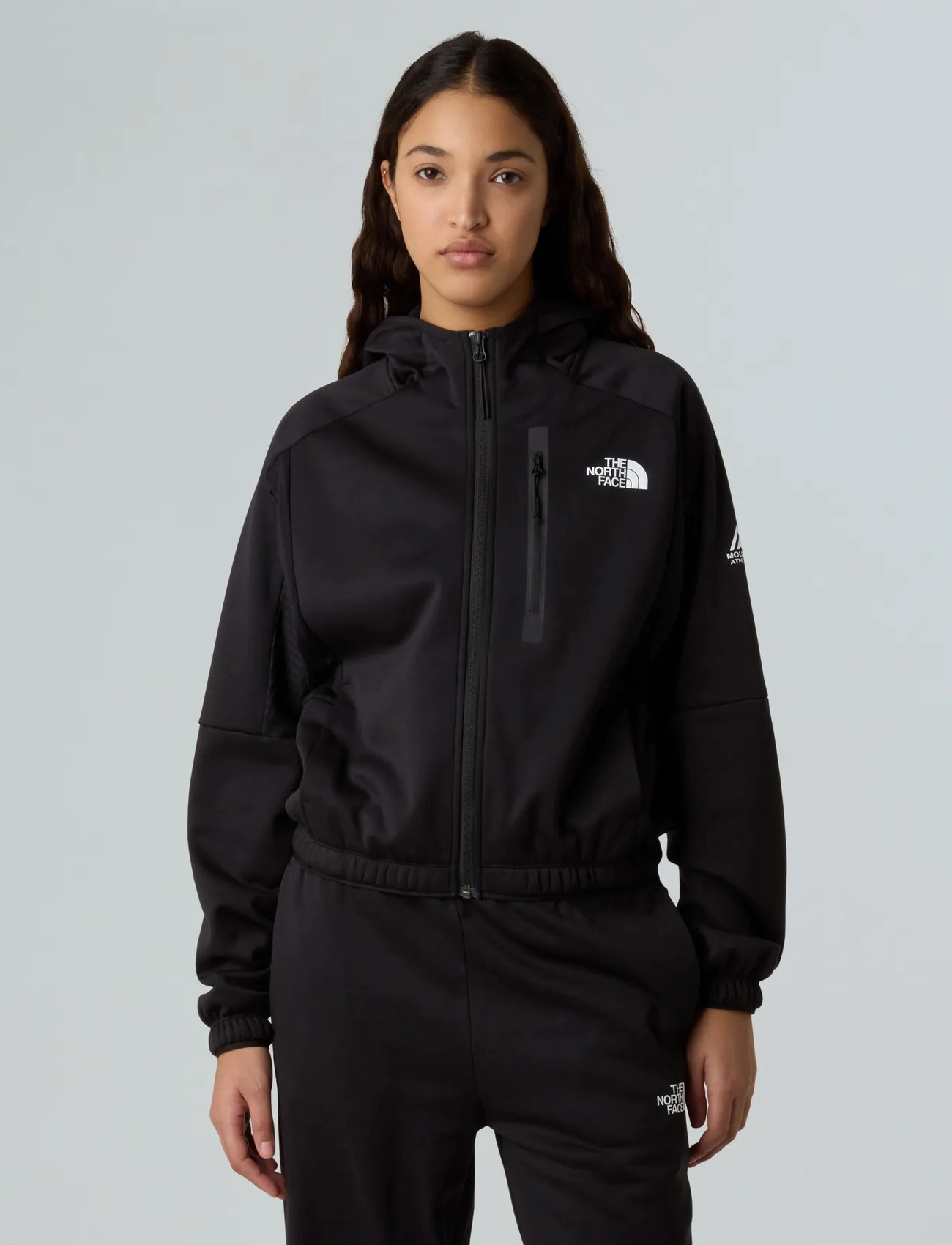 The North Face W Mountain Athletics Fleece Full Zip Jac, L, Black, Sport Jackets > Sport Training Jackets, Dame