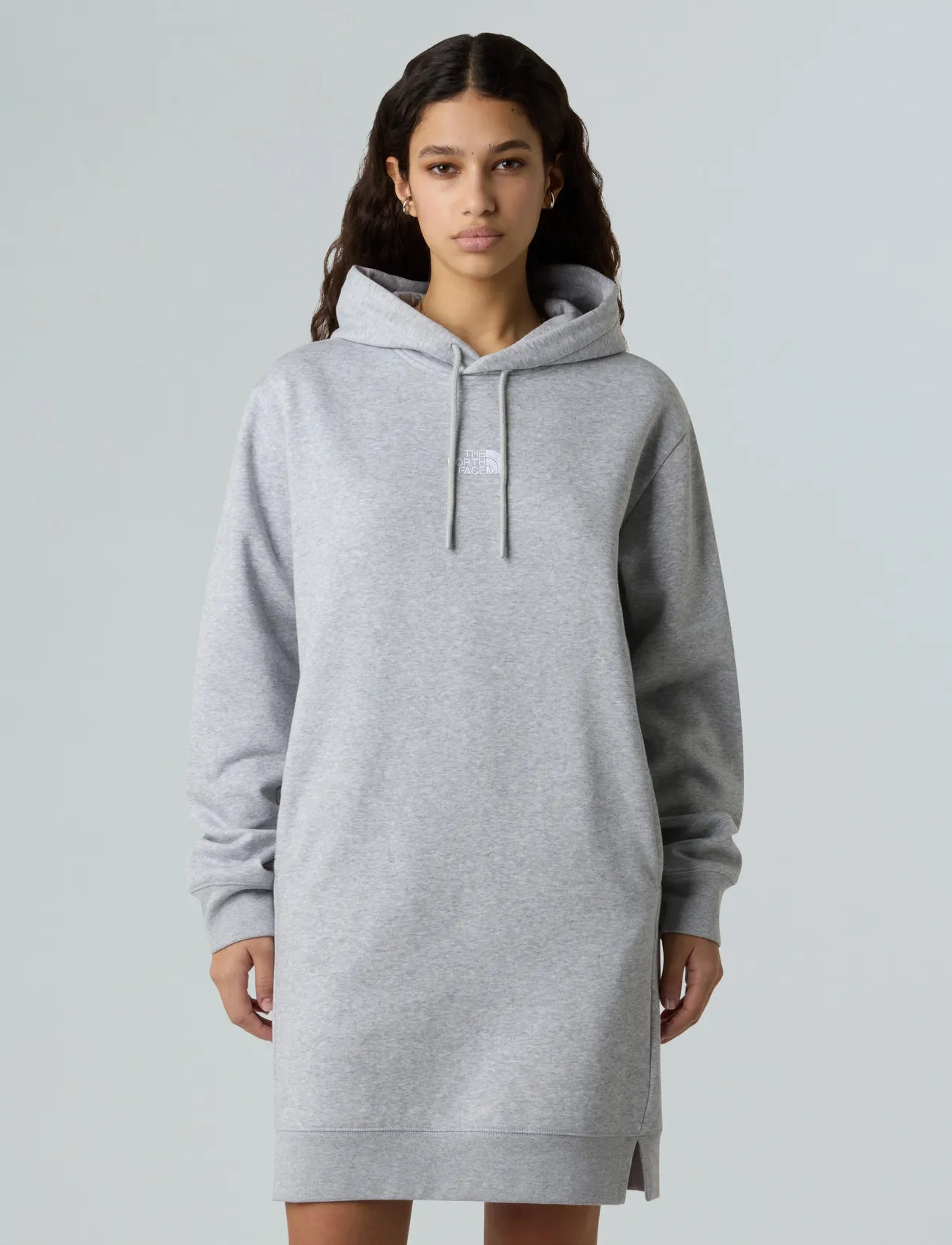 The North Face W Essential Relaxed Hooded Dress, M, Grey, Sport Kjoler Og Nederdele > Sport Dresses, Dame