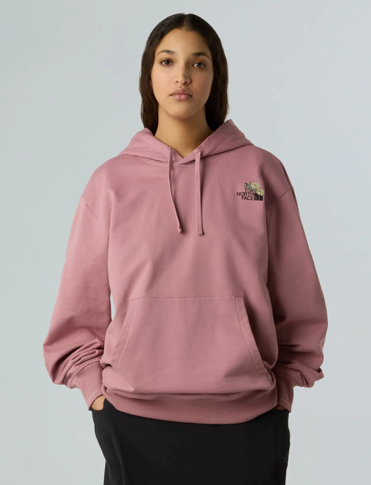 The North Face U Flower Dome Relaxed Hd Sweatshirt-Gph, XL, Pink, Sport Sweatshirts & Hoodies > Sport Hoodies, Dame
