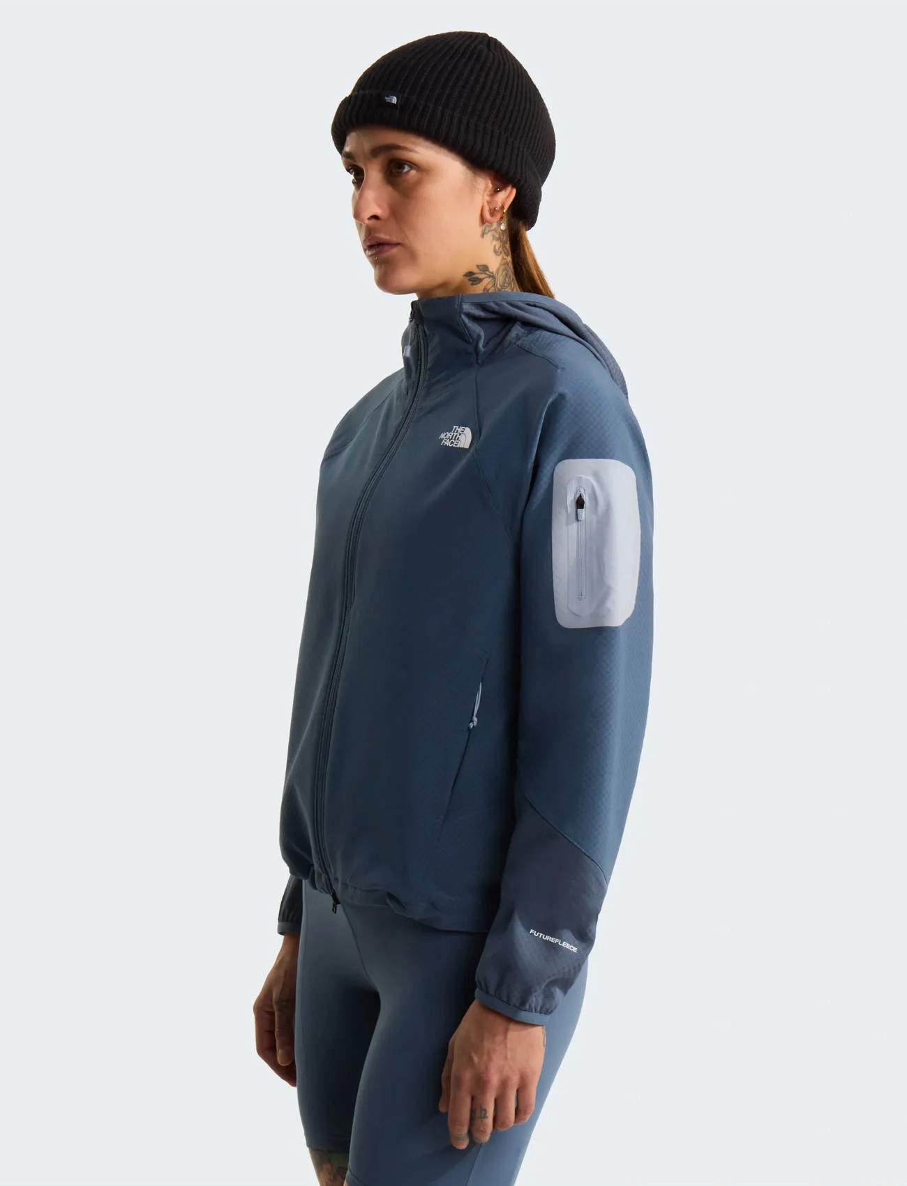 The North Face W Tek Approach Futurefleece Hooded Jacke, XS, Grey, Sport Jackets > Sport Outdoor Jackets, Dame