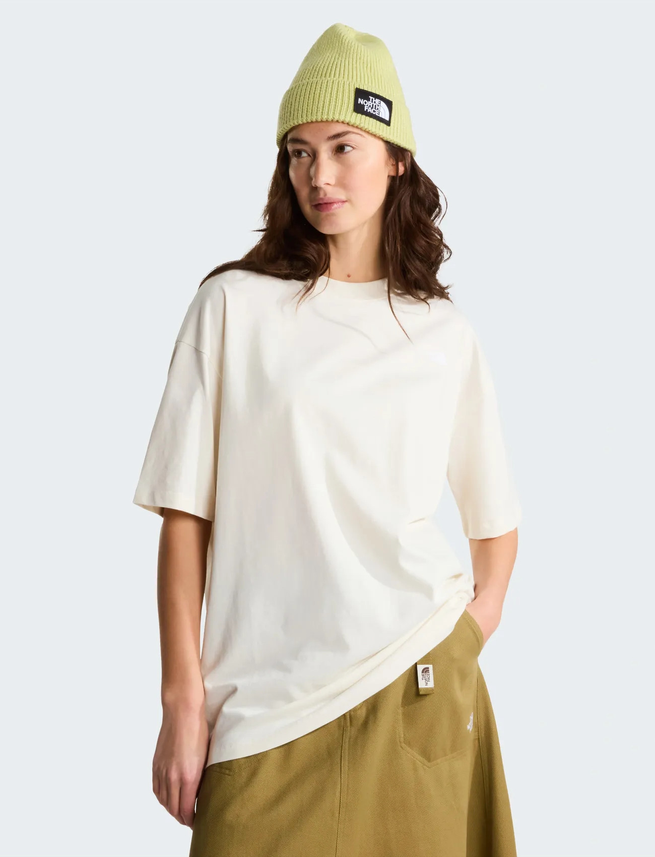 The North Face W Tnf Essential Simple Dome Os Ss Tee, L, Cream, Sports Overdele & T-shirts > Sport T-shirts, Dame